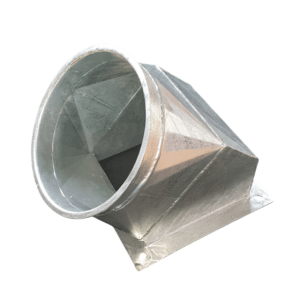 Übergang verzinkt 45° rechteckig auf rund 2,5 mm