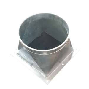 Übergang verzinkt - rechteckig auf rund 2,5 mm